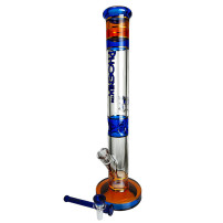 Skleněné bongo Phoenix modré barvy - vybraný downpipe a šluk