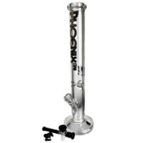 Skleněné bongo Phoenix černé barvy - vybraný downpipe a šluk