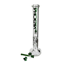 Skleněné bongo Phoenix zelené barvy - vybraný downpipe a šluk