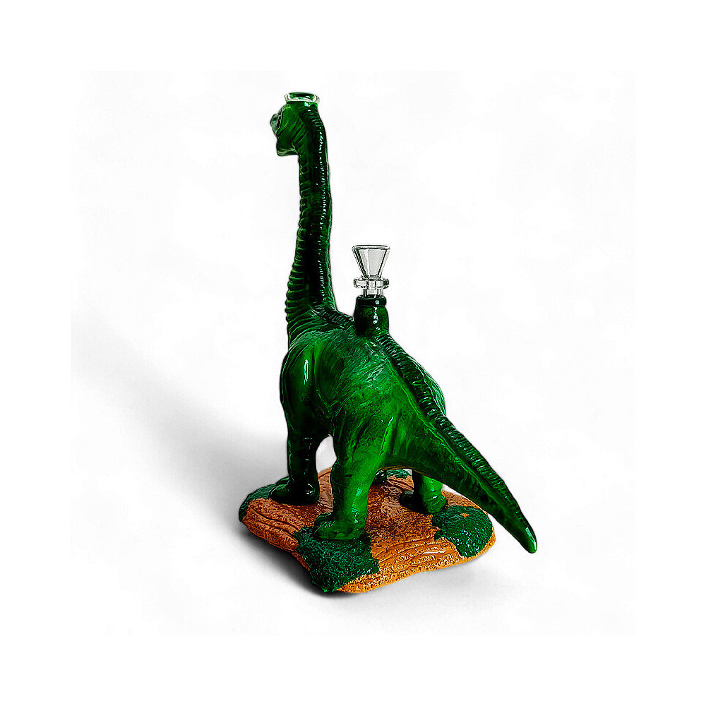 Bongo ve vzoru dinosaura Brontosaurus - pohled na zadní stranu bonga