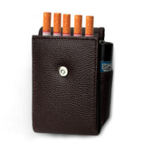 Pouzdro na cigarety Brownie - s cigaretami a zapalovačem