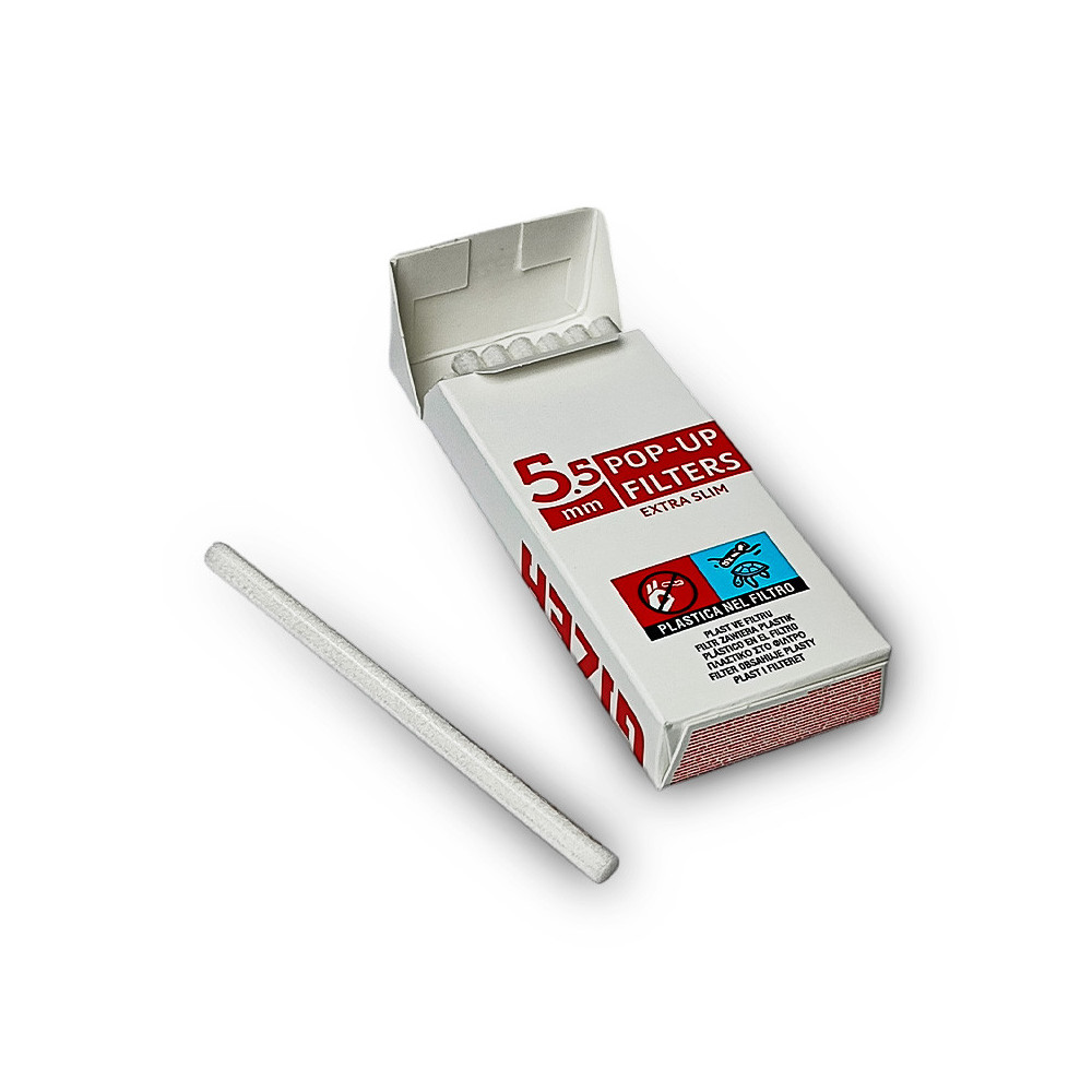 Cigaretové filtry Gizeh Pop-up Extra Slim 5,5mm - otevřeno