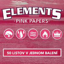 Papírky Elements King Size Slim - Růžové - infografika