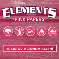 Papírky Elements King Size Slim - Růžové - infografika