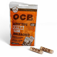 Filtry OCB uhlíkové Extra Slim 50ks Unbleached