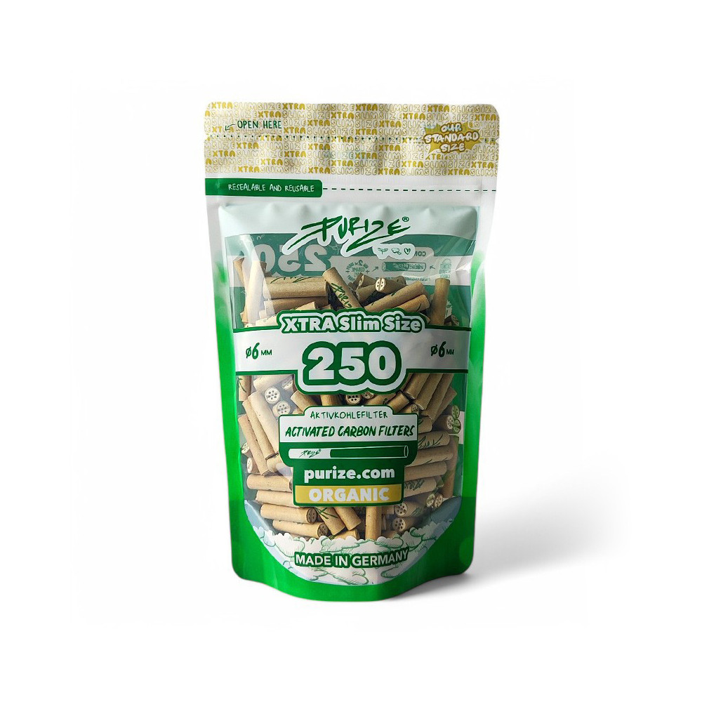 PURIZE filtry Xtra Slim 250ks Organic