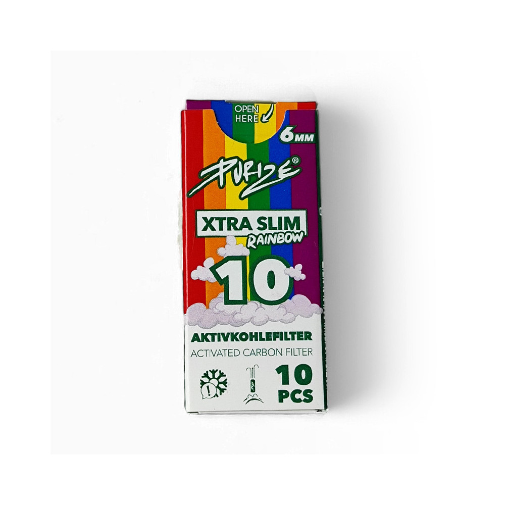 Filtry PURIZE Xtra Slim 6mm / 10ks rainbow