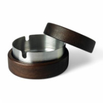 Popelník dřevo/kov - Silver