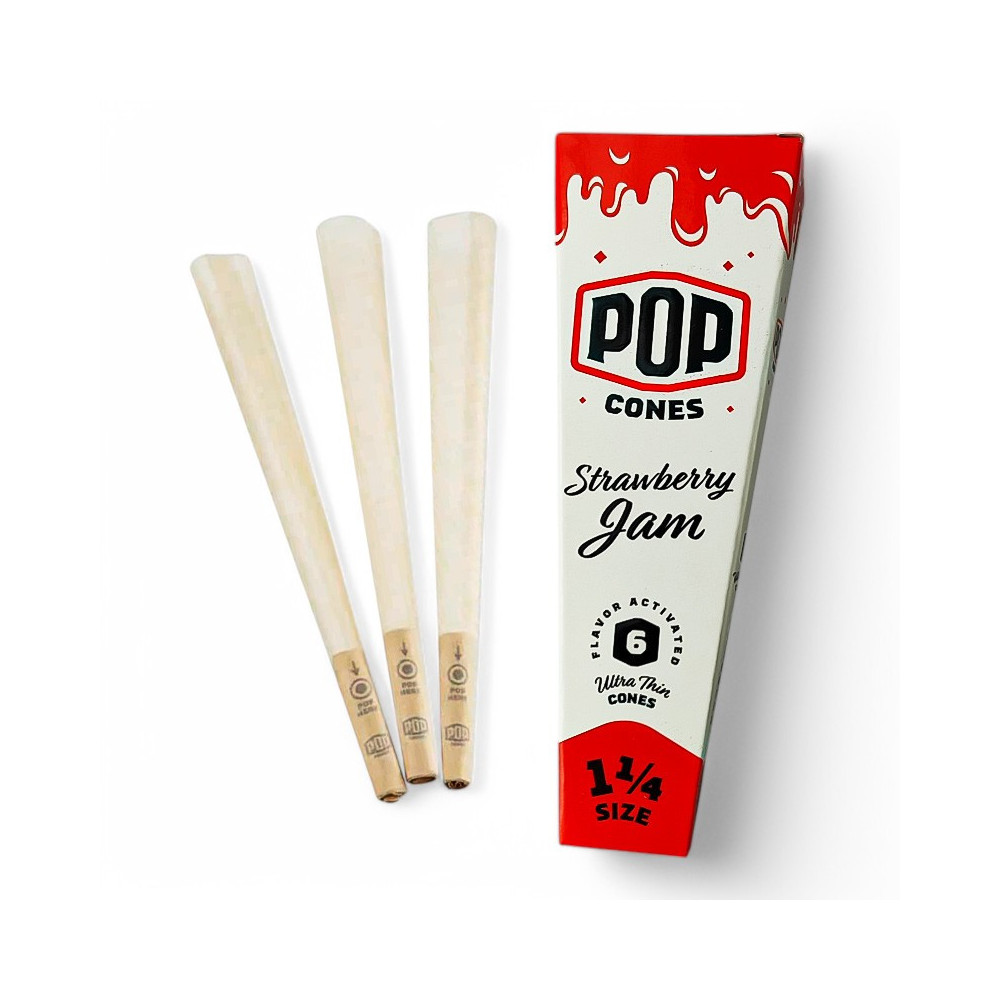 POP CONES 1 1/4 Ultra Thin - Strawberry Jam