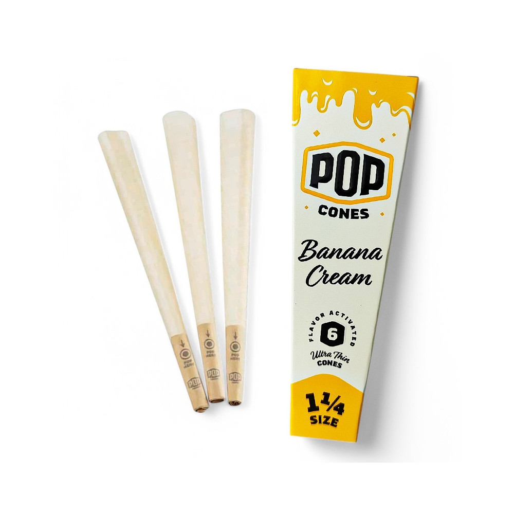 POP CONES 1 1/4 Ultra Thin - Banana Cream