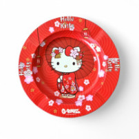 Popelník G-Rollz Hello Kitty Kimono Red - zepředu