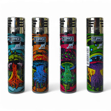 Zapalovač CLIPPER Jet Dark Mushrooms - mix