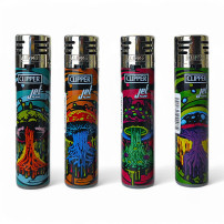 Zapalovač CLIPPER Jet Dark Mushrooms - mix