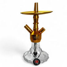 Vodní dýmka AMY Deluxe Alu Brilli S gold - transparent - bez korunky