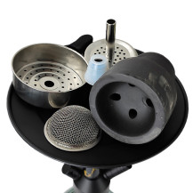 Vodní dýmka AMY Deluxe Alu Apis S Black - korunka