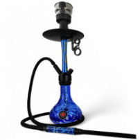 Vodní dýmka AMY Deluxe Alu Apis S Blue - s hadicí vpředu