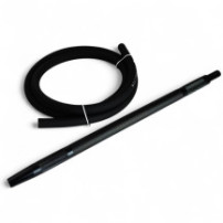 Vodní dýmka AMY Deluxe Carbonica Hybrid Black Silver - náustek a hadice