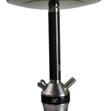 Vodní dýmka AMY Deluxe Carbonica Hybrid Black Silver - tělo vodní dýmky