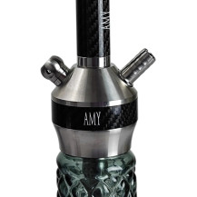 Vodní dýmka AMY Deluxe Carbonica Hybrid Black Silver - zákledna