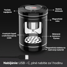 Yocan Draco Mini - Elektrický grinder - infografika části zapalovače