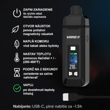Vaporizér Yocan Vany 2 - infografika návod