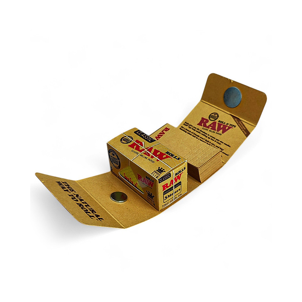 Papírky RAW Rolls s filtry 5m - pohled shora