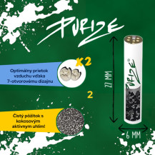 Filtry PURIZE 9mm organic 250ks - uhlikové filtry infografika
