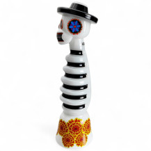 Skleněné bongo - Dia De Los Muertos XL - pohled zboku