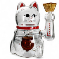 Skleněné bongo - Lucky Cat XL - pohled zezadu