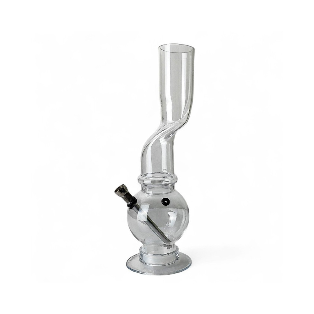 Bong acryl Crooked mix barev 31cm - pohled od turba