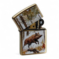 Zapalovač ZIPPO Wild Boar - polootevřený