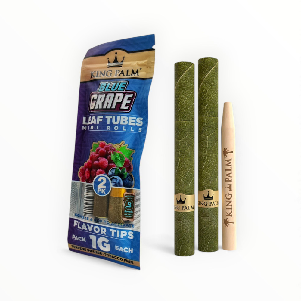 King Palm 2 Leaf Tubes Blue Grape