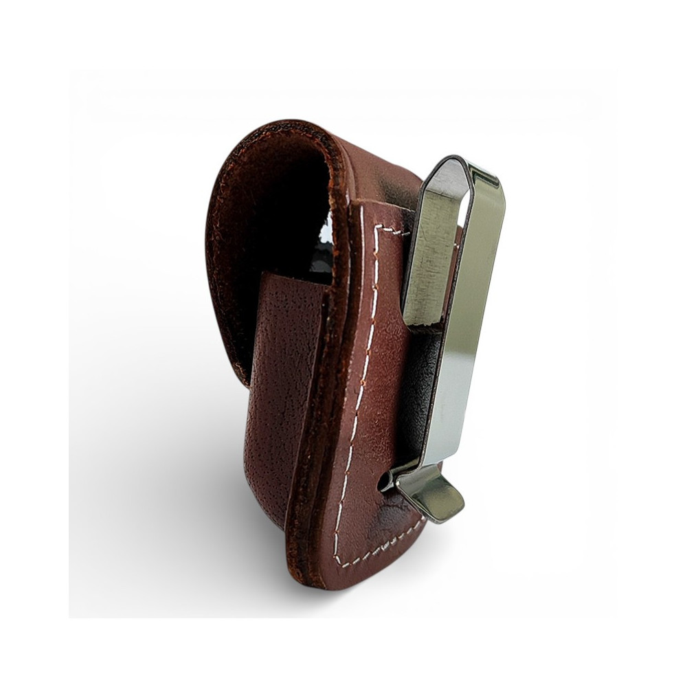 Pouzdro na zapalovač Zippo Leather - Hnědé - odzadu