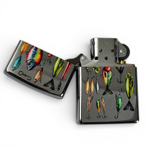 Zapalovač ZIPPO Fishing Hooks Design - otevřený