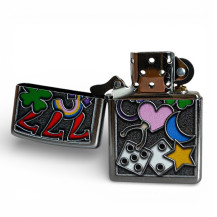 Zapalovač ZIPPO All Luck - otevřený