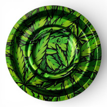 Popelník Coffeeshop Leaves Green - shora