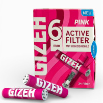 Gizeh Uhlíkové filtry Pink 6mm/34ks