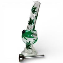 Bong acryl mini neon Apple s obrázkem - rozloženo