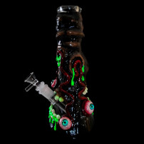 Skleněné bongo Phoenix Art Monster - Dark - ve tmě