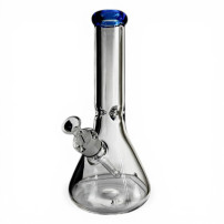 Skleněné bongo Clear - Blue Top