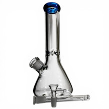 Skleněné bongo Clear - Blue Top - vybraný kotel