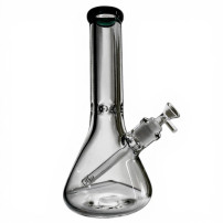 Skleněné bongo Clear - Green Top - z boku