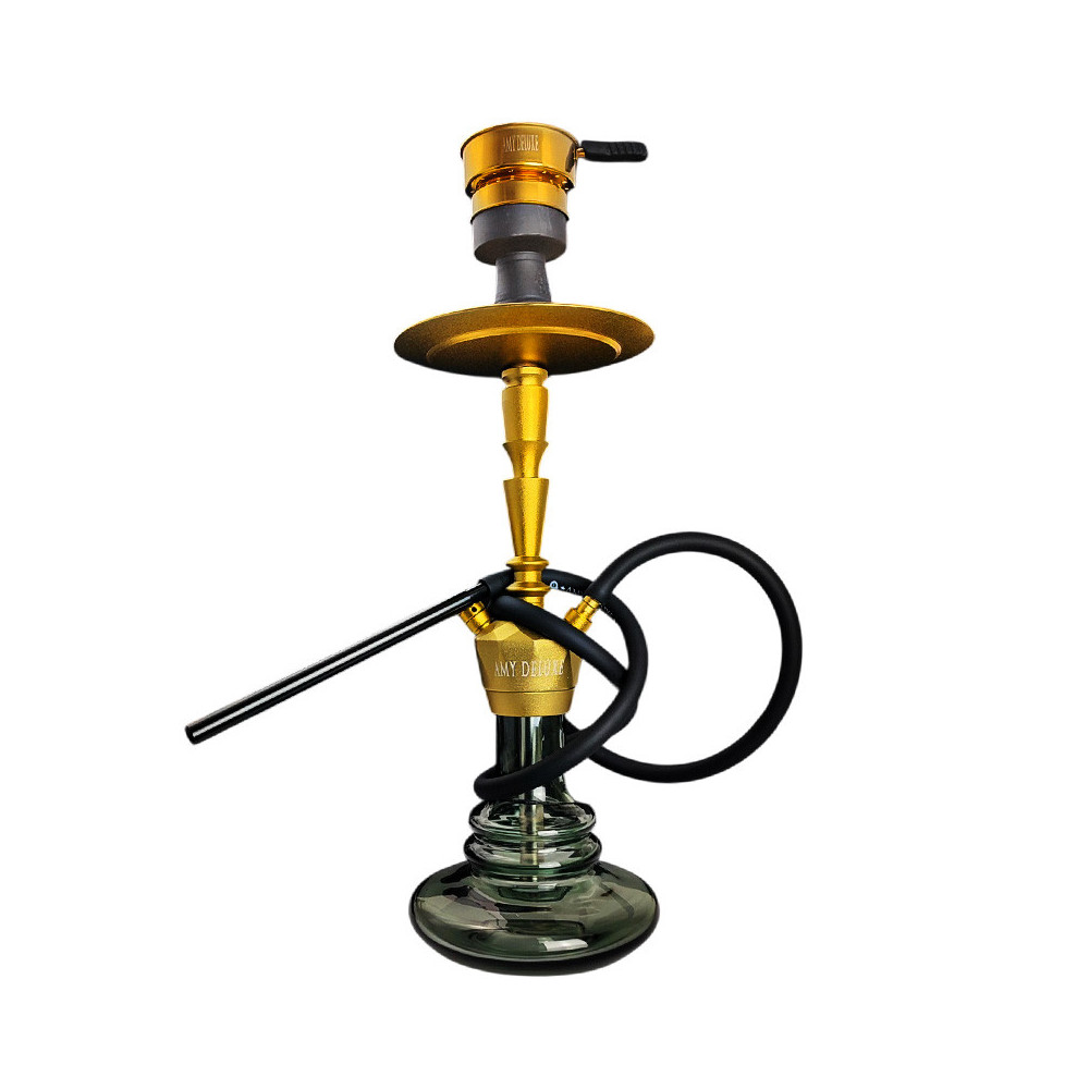 Vodní dýmka AMY Deluxe AluX S Gold - Black