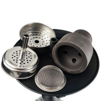 Vodní dýmka AMY Deluxe Dervish S - Black - korunka a hms
