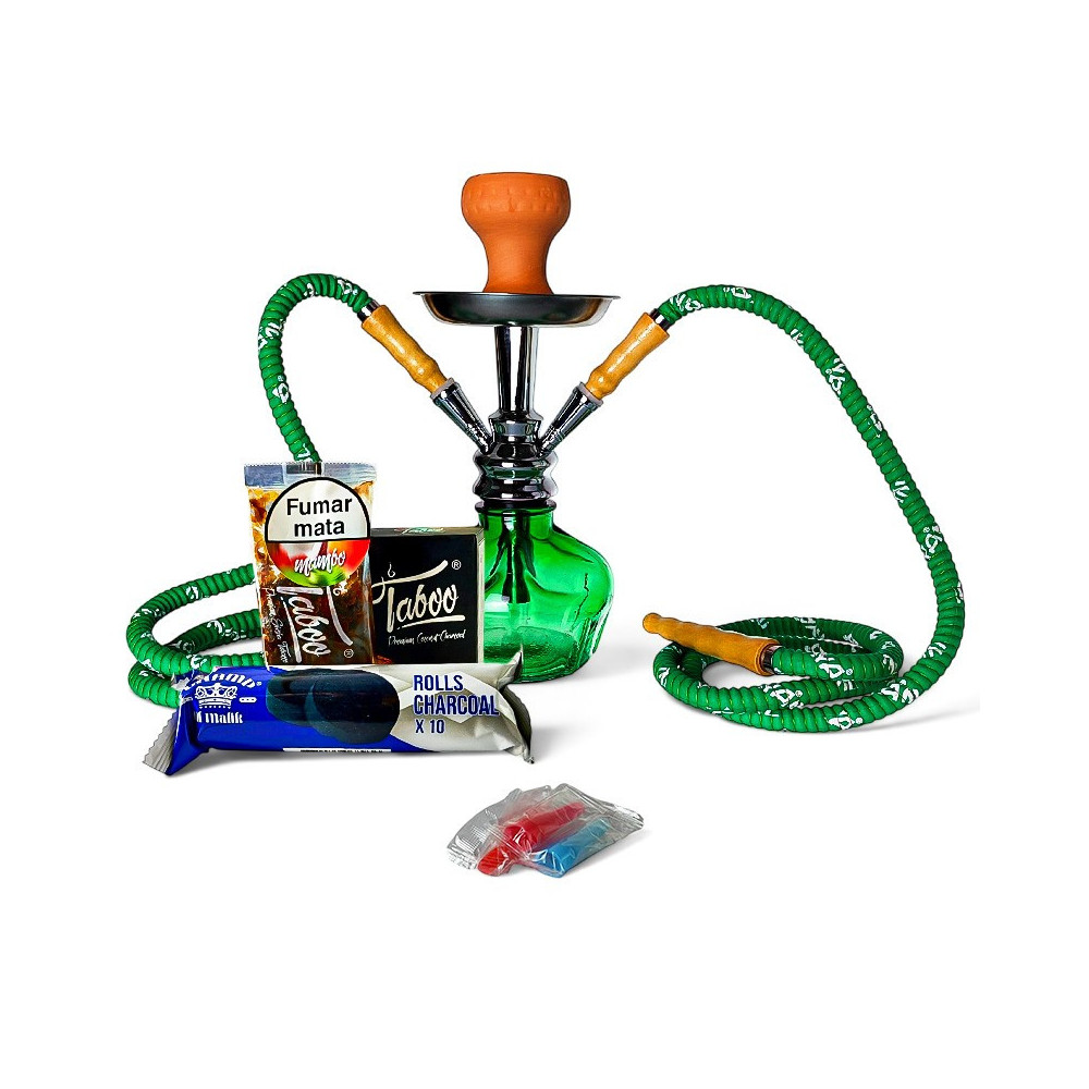 Vodní dýmka Mia Green 2hadicová SET