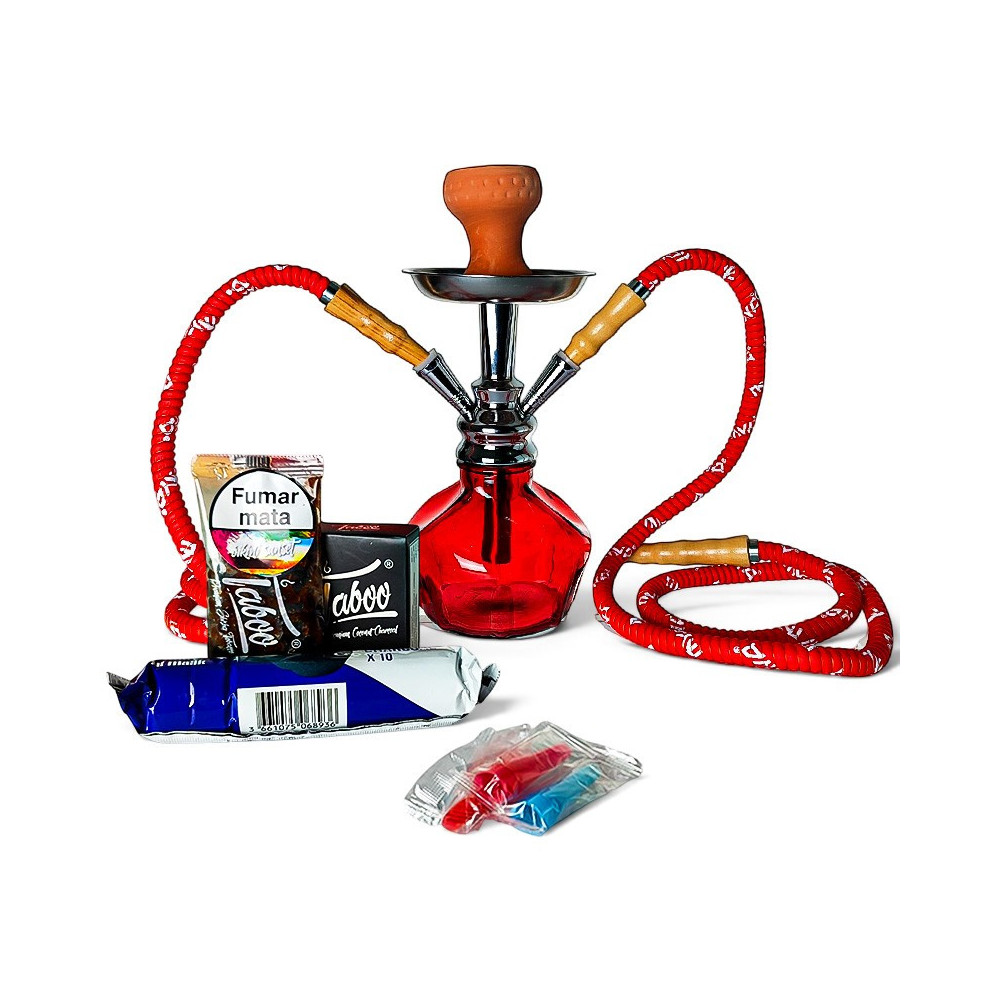 Vodní dýmka Mia Red 2hadicová SET