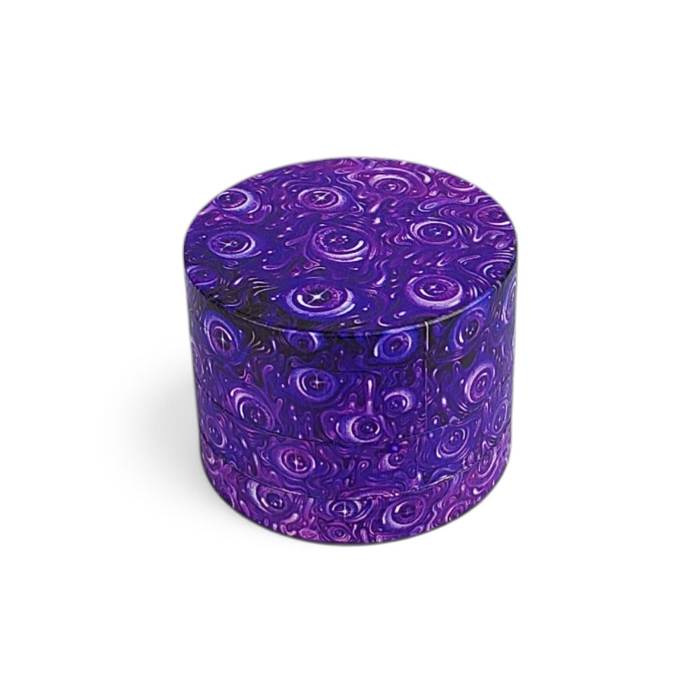 Stylová kovová drtička PURPLE EYE 5cm | BongoShop.cz