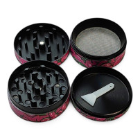 Kovová drtička GRAFFITI 5cm - Hliníkový grinder | BongoShop