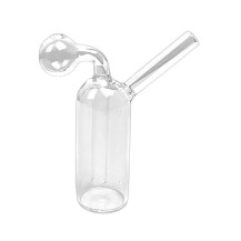 Skleněné bongo na olej a krystal 13cm Transparent