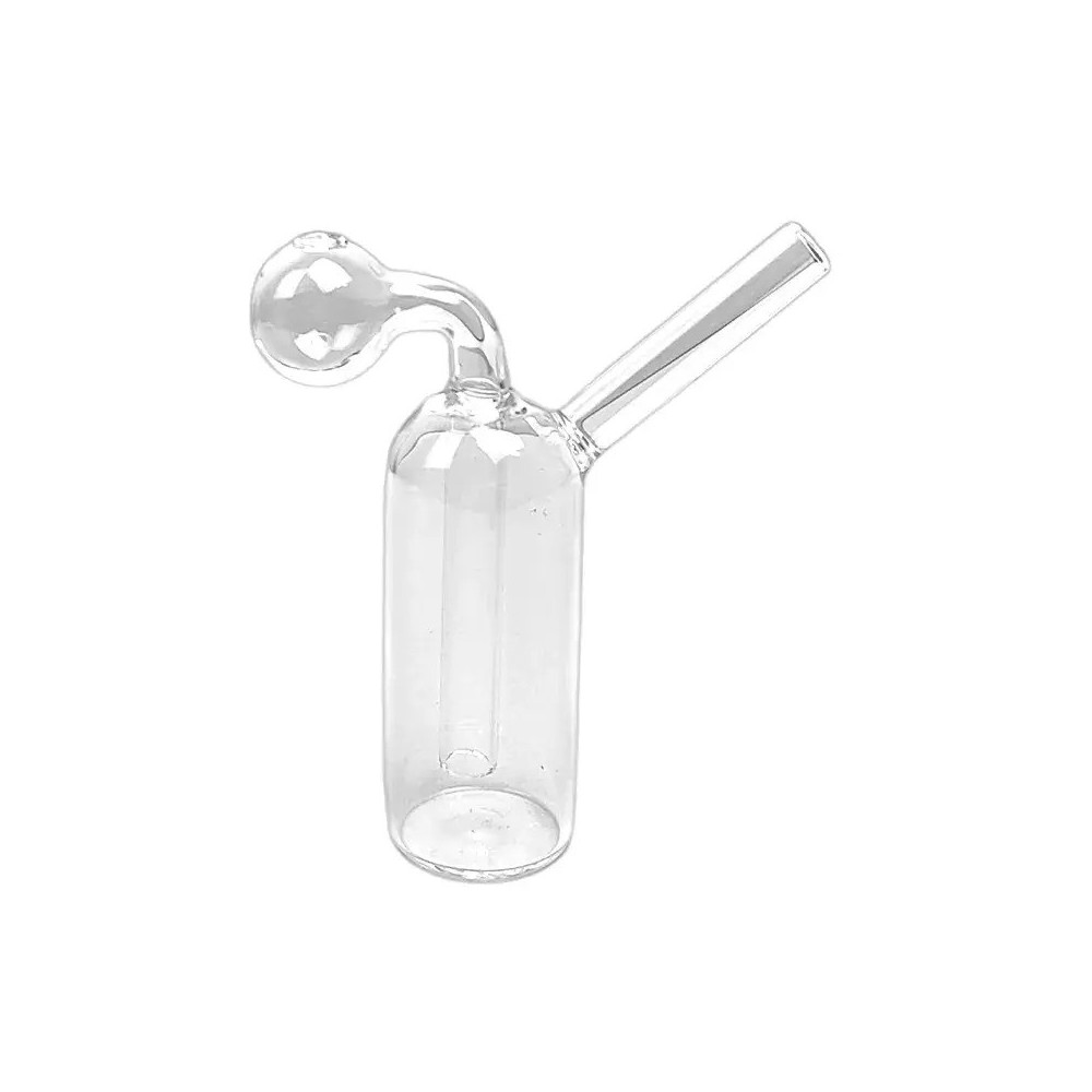 Skleněné bongo na olej a krystal 13cm Transparent